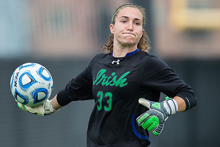 Freshman goalkeeper Lexi Nicholas earned the shutout in Notre Dame's 4-0 win over Illinois State last Monday