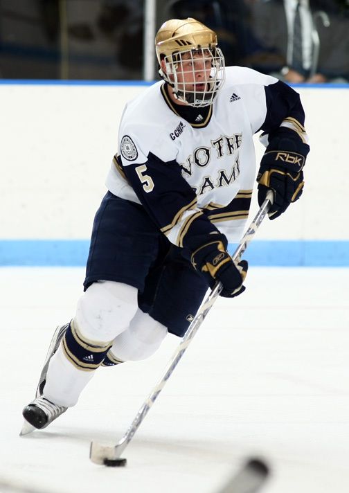 Sophomore defenseman Teddy Ruth is a key member of Notre Dame's defense that is tops in the nation, giving up just 1.59 goals--per-game.