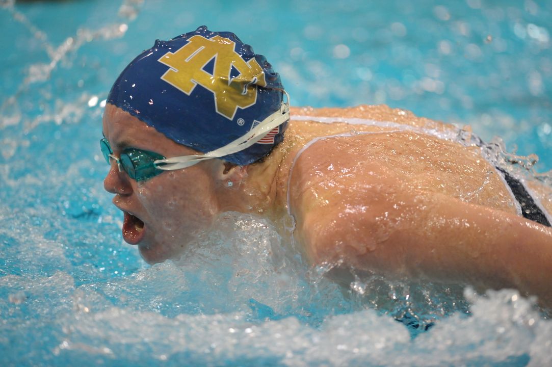 The school's 100 Fly record fell Friday evening.