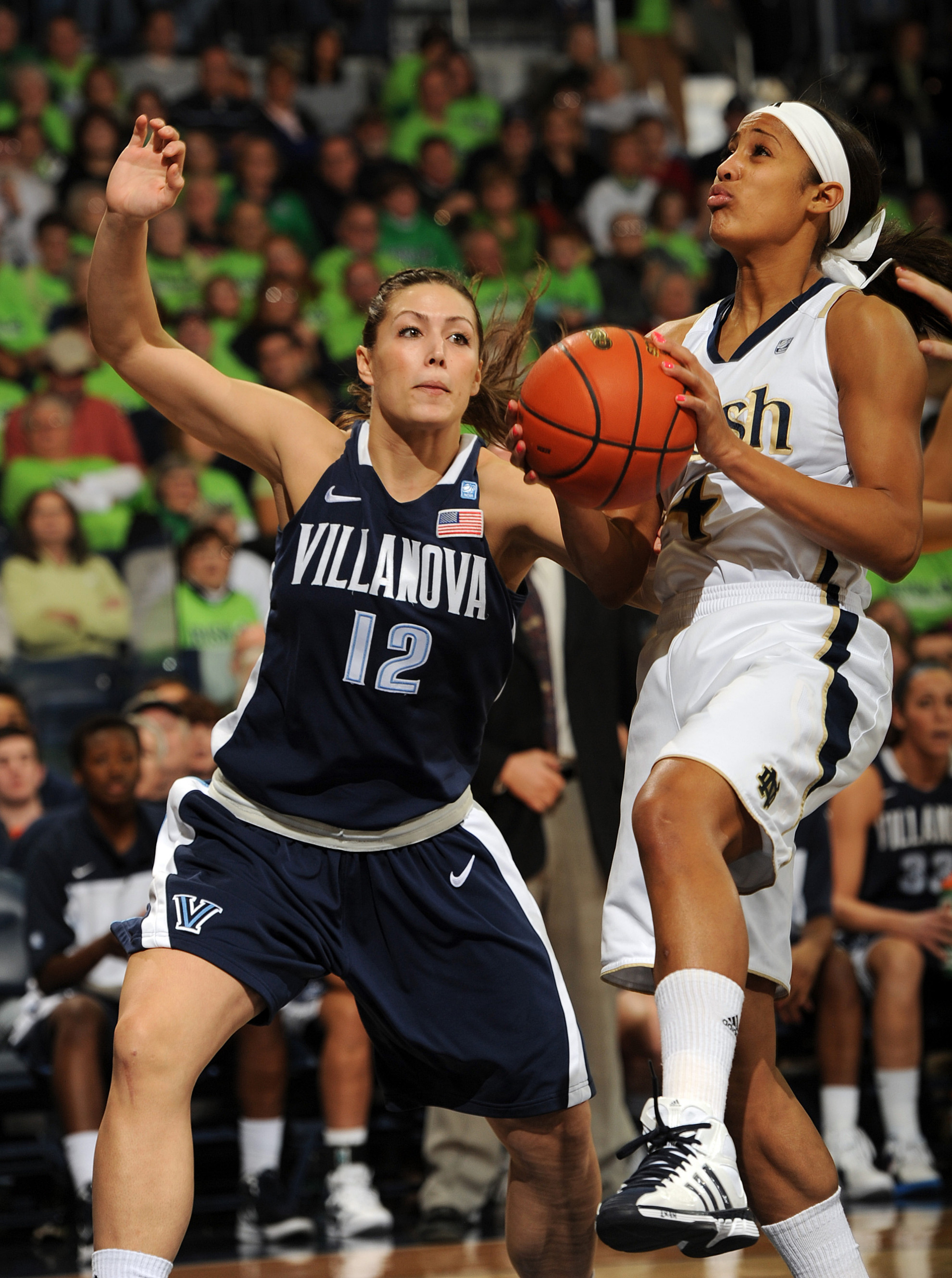 No. 2 Notre Dame Cruises Past Villanova, 76-43 Villanova Notre Dame Basketball