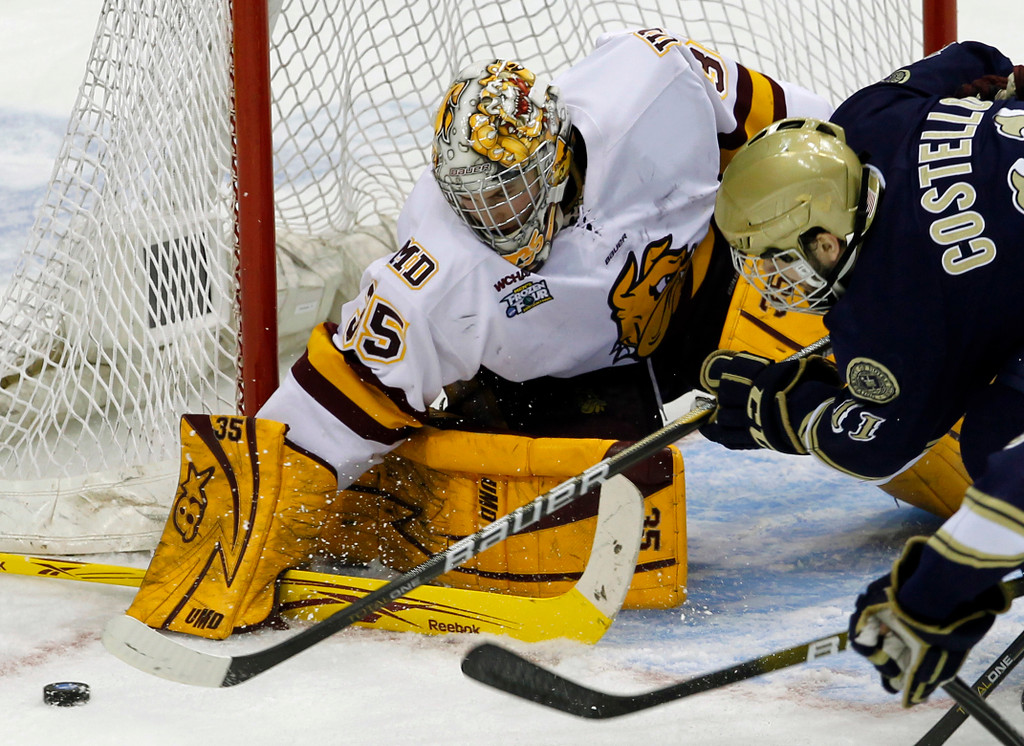 NCAA Frozen Four Semifinals - vs. Minnesota Duluth (AP)
