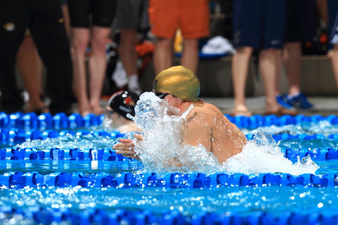 Senior IM-er Zach Stephens had the top finish Thursday with his 10th-place swim in the 200 IM.