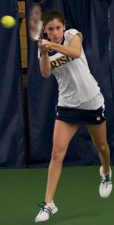 Shannon Mathews provided the lone bright spot of an otherwise tough match against Tennessee, recording her second win at No. 1 singles in as many matches.