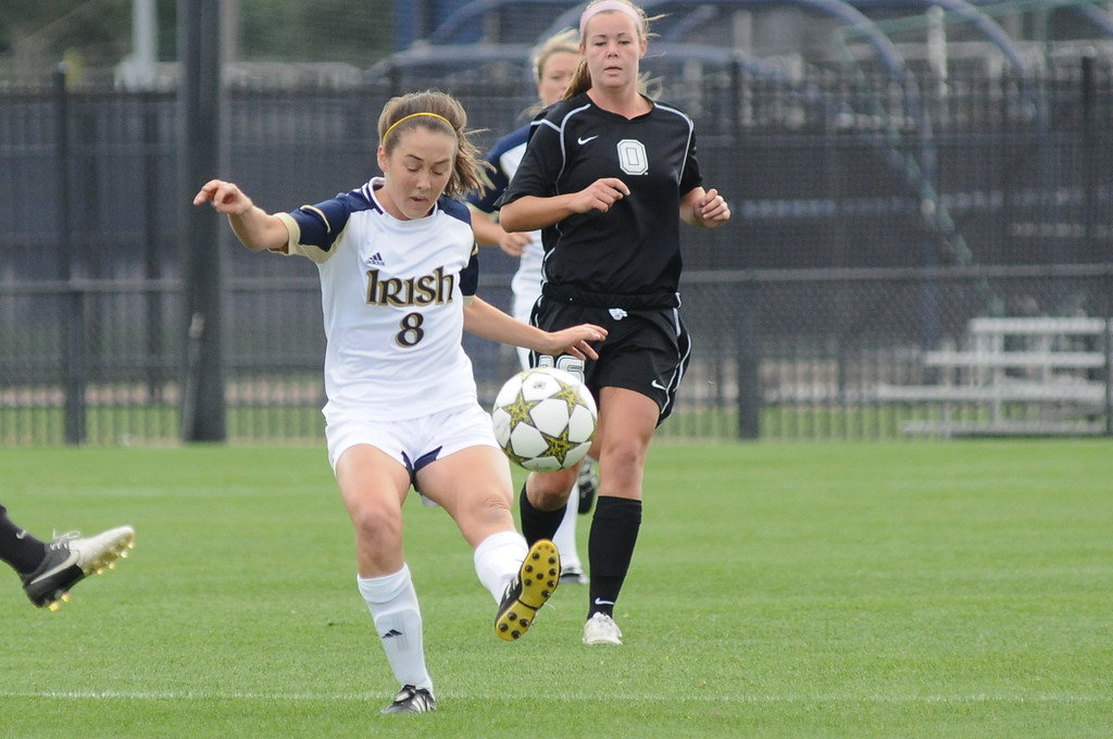 Notre Dame Women's Soccer vs Oakland on 09-23-2012