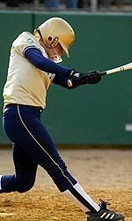 Megan Ciolli hit her second home run of the season in Notre Dame's 2-1 victory over Loyola Marymount on Sunday.
