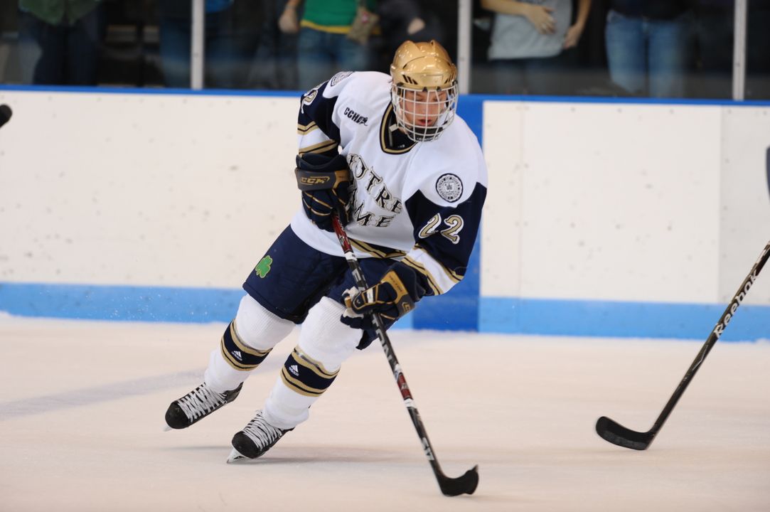 Sophomore Calle Ridderwall's shootout goal versus Lake Superior State gave the irish a 2-1 shootout victory on Saturday night.