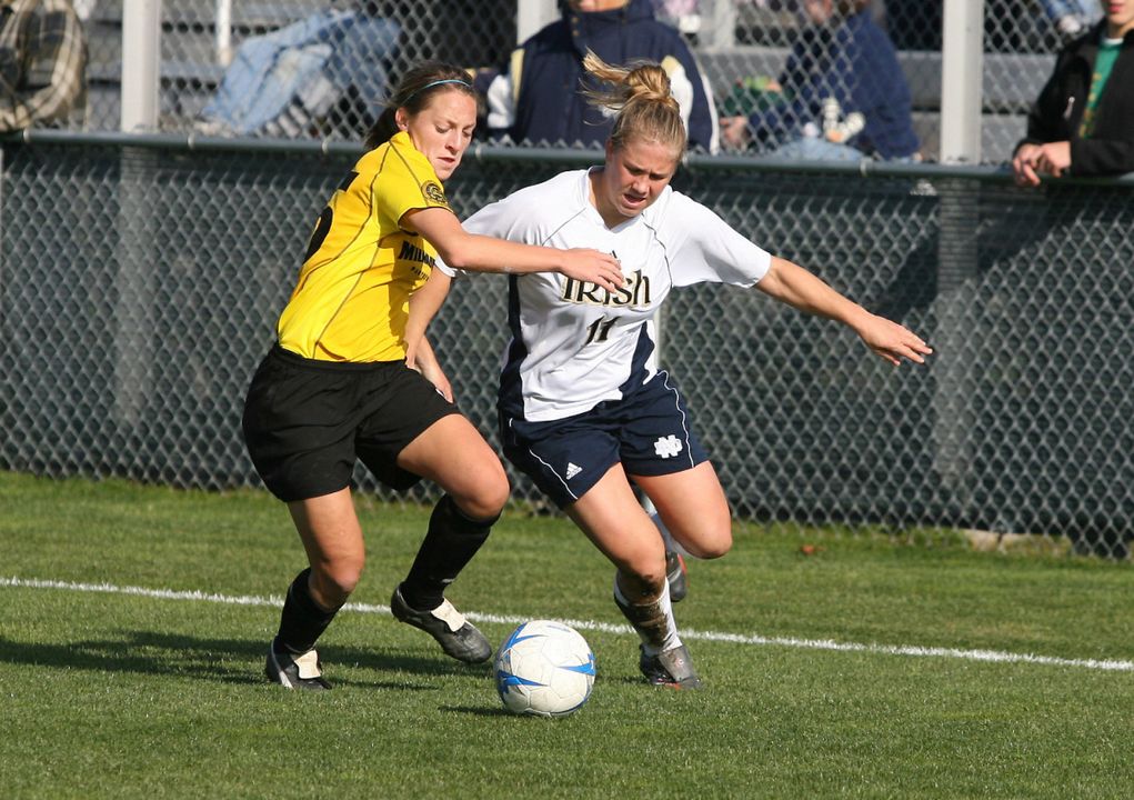 Michele Weissenhofer's 15th goal of the season held up as her third gamewinner during the 2006 postseason, giving the Irish a 1-0 victory in the NCAA second-round battle with Wisconsin-Milwaukee.