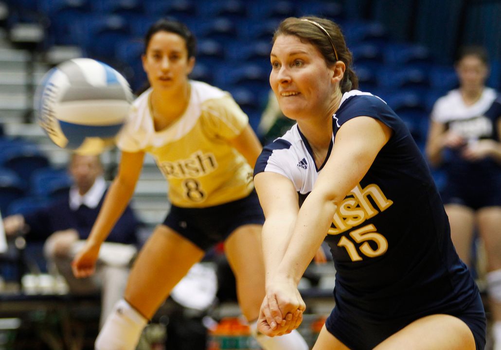 Junior Kristen Dealy had 15 digs for Notre Dame Saturday afternoon in the BIG EAST Championships.