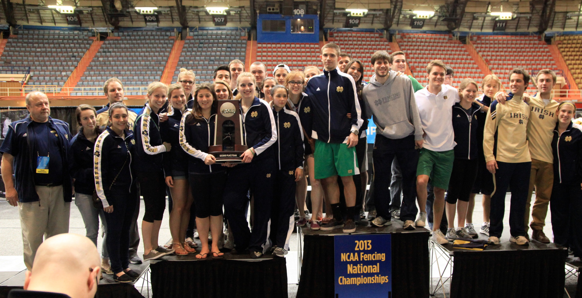 Irish Fencing Releases 2014 Schedule At the 2013 NCAA Championships in San Antonio, Texas, Notre Dame's fencing team claimed second place. In 2014, the goal is to claim first.