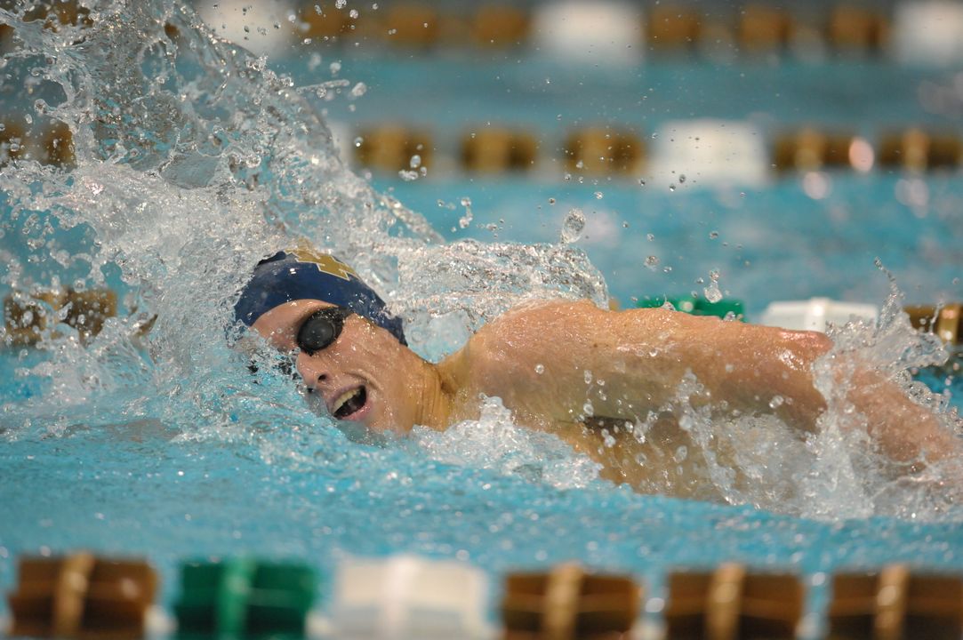 The Irish lead the field through the first of four days at the BIG EAST Championships.