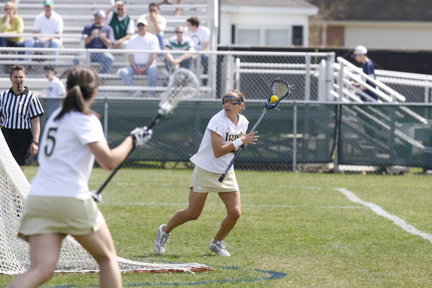 Irish Fall To Northwestern, 19-7, In First Round Of NCAAs Senior Gina Scioscia had four points - a goal and three assists - in her final game for the Irish as Notre Dame lost at Northwestern, 19-7, in a first-round NCAA game.
