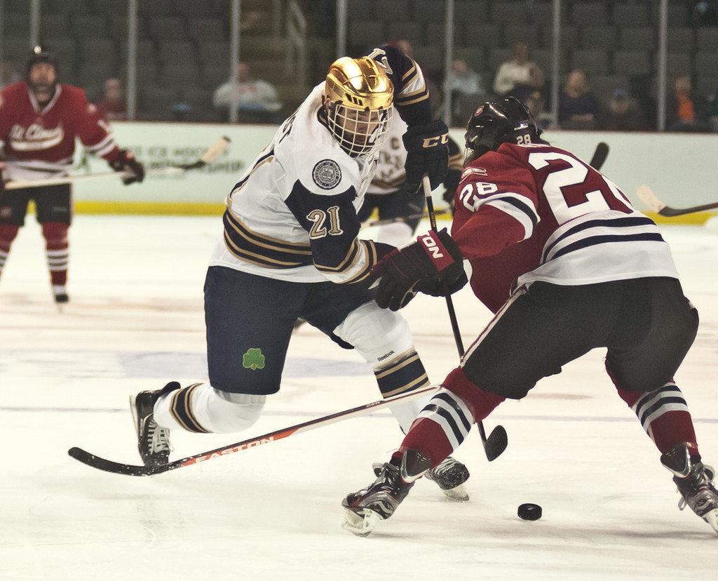 Notre Dame Men's Ice Hockey falls to St. Cloud State on 03-30-2013
