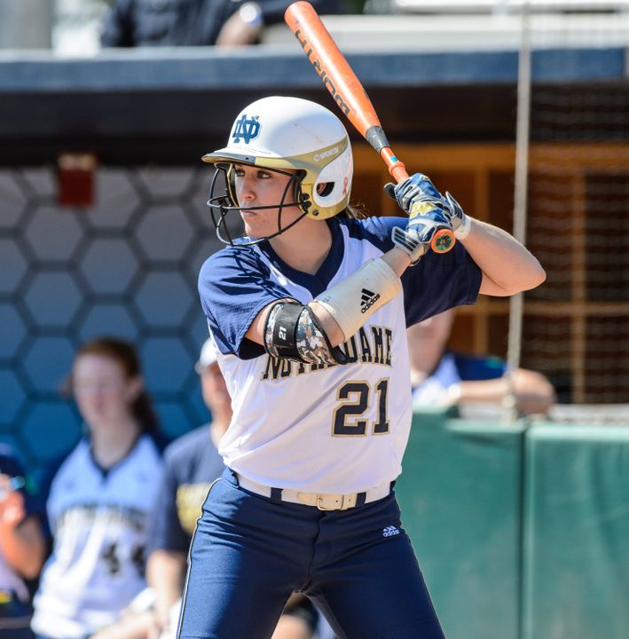 Freshman outfielder Karley Wester ranks second on the Notre Dame roster with a .373 batting average this season