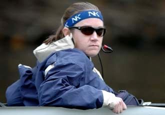 Sarah Keithley was the coxswain of the Notre Dame varsity four crew that finished fifth in the Petite Final.