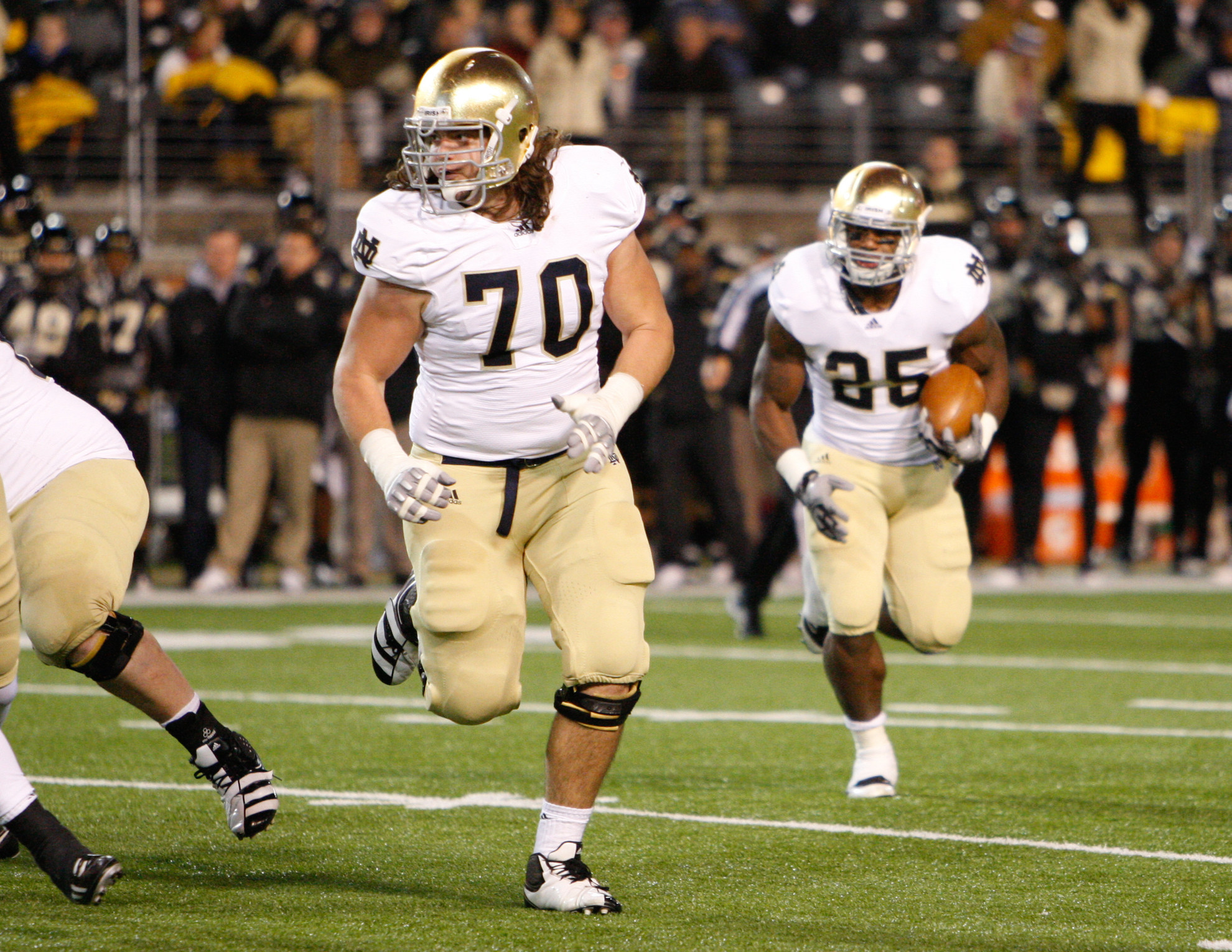 Football Fun Zack Martin has been named Notre Dame's Offensive Lineman of the Year three straight seasons. He was also selected second team All-American in 2012 by the Walter Camp Foundation.