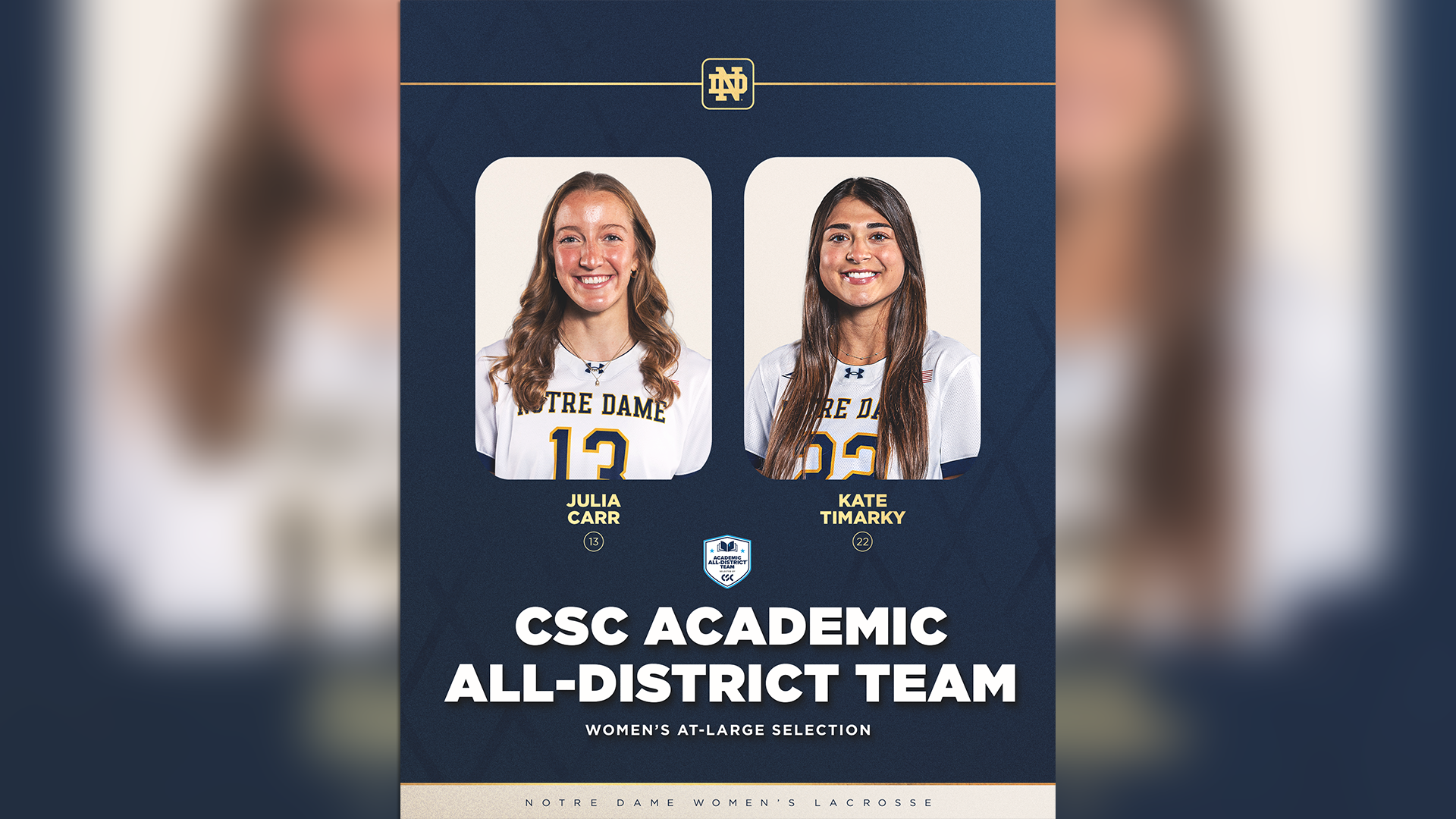 Timarky and Carr Named to CSC Academic All-District Team Timarky and Carr Named to CSC Academic All-District Team