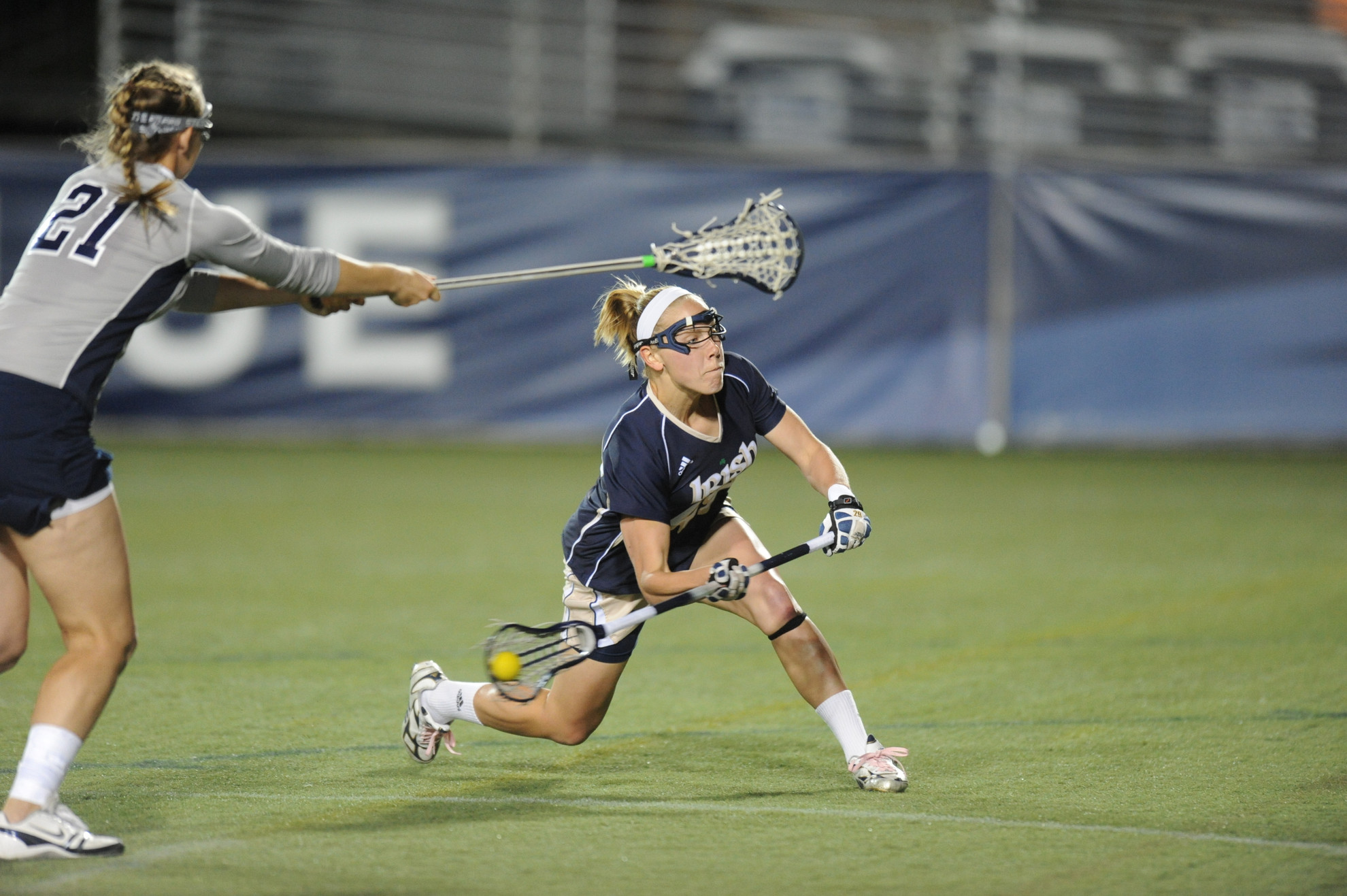 Irish Upset Georgetown, 15-12, To Advance To BIG EAST Title Game Shaylyn Blaney scored four times in Notre Dame's 15-12 win over Georgetown in the BIG EAST semifinals.