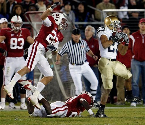 Golden Tate nabs one of his three touchdown passes from the Stanford game.