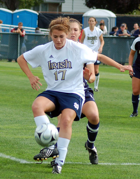 #1 Irish Down #17/16 Georgetown, 3-1 In Battle Of BIG EAST Unbeatens Freshman midfielder Courtney Barg assisted on the gamewinning goal and added an insurance tally of her own as the top-ranked Irish defeated #17/16 Georgetown, 3-1 on Friday in Washington, D.C.