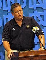 Charlie Weis met with the media on Sunday to discuss the previous day's overtime loss to Michigan State.