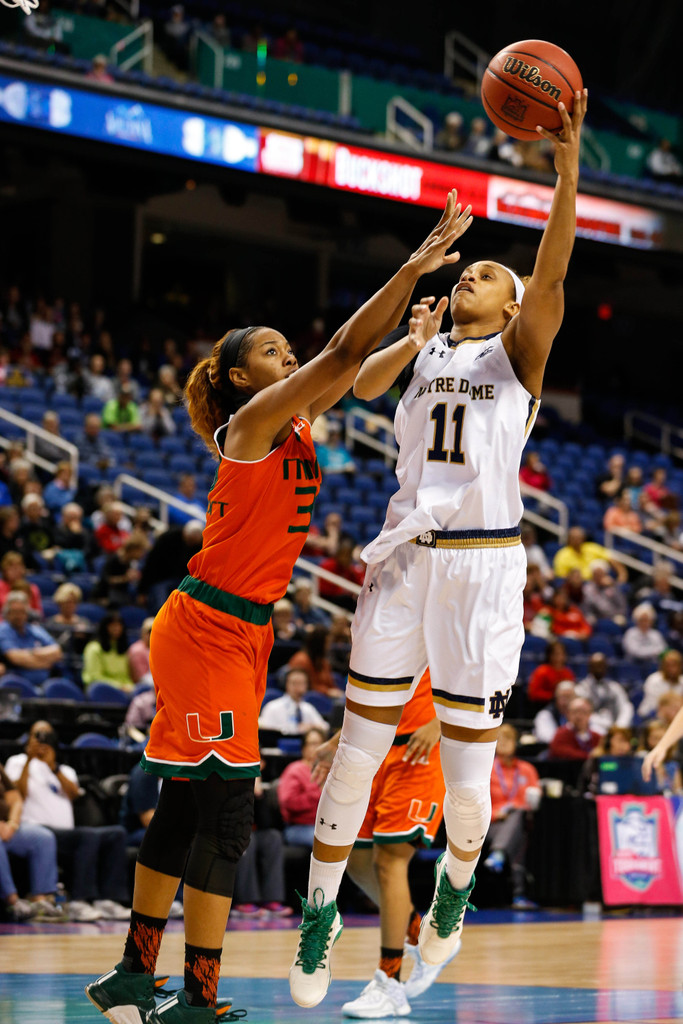 No. 21 Miami, 67 vs. No. 2 Notre Dame, 78