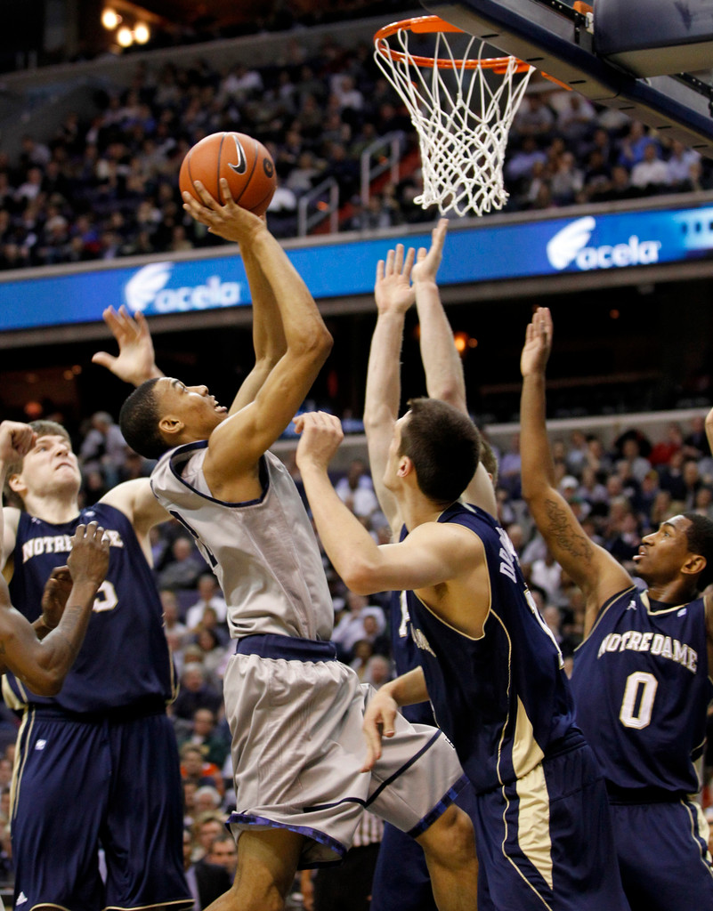No. 20 Irish Drop 59-41 Road Contest to No. 11 Georgetown (AP)