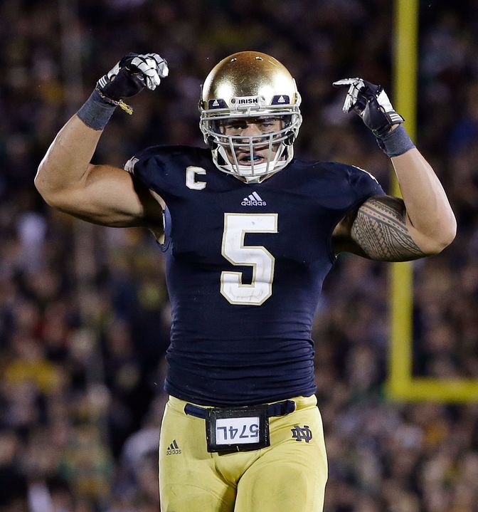Manti Te'o leads the Irish with 38 tackles and has recorded three interceptions and two fumble recoveries in 2012.