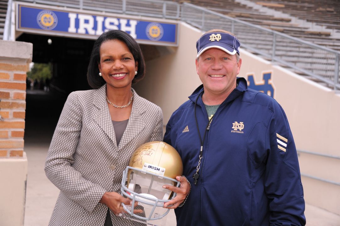 Dr. Rice at Notre Dame Stadium