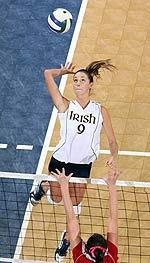#8 Irish Sweep Villanova To Move to 23-2 Senior Carolyn Cooper just missed her first career double-double, finishing with 10 kills and nine blocks.