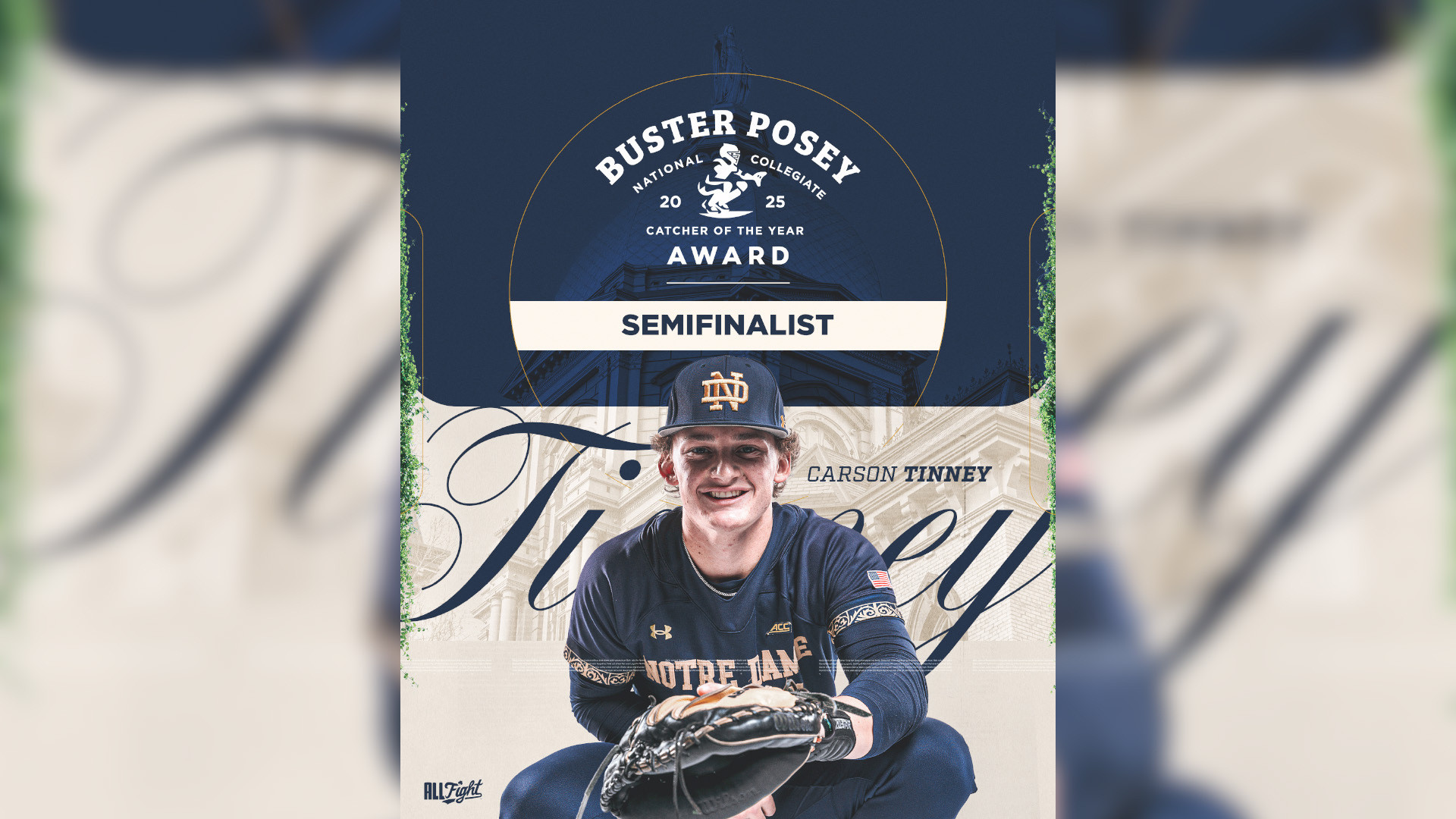 Tinney Named as Semifinalist for Buster Posey Award Carson Tinney - Buster Posey Semifinalis