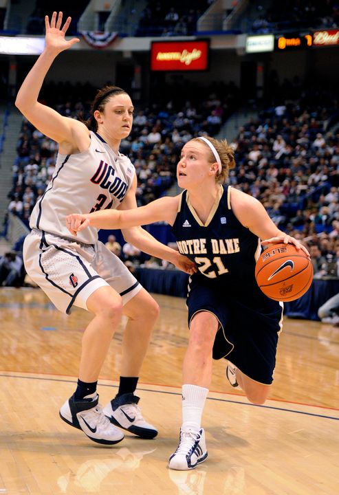 Notre Dame and Connecticut faced off in the 2011 BIG EAST Championship final at the XL Center in Hartford, Conn., with the Huskies pulling away late for a 73-64 win.