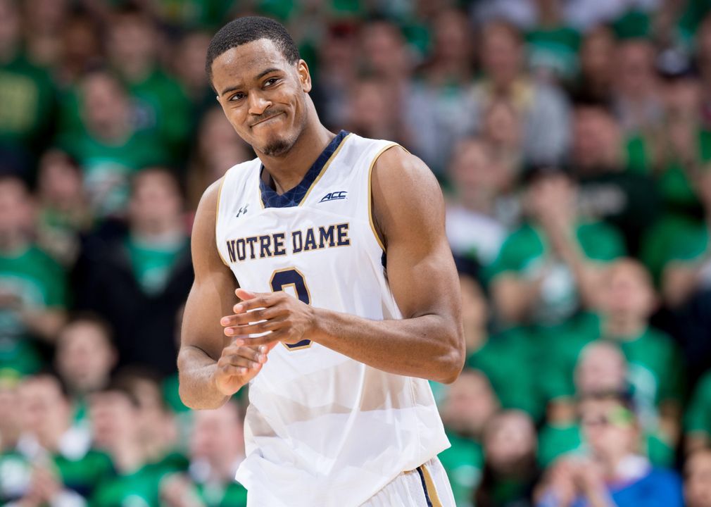 V.J. Beachem played 31 minutes and scored 13 points off the bench for the Irish on Saturday in the win over Miami.