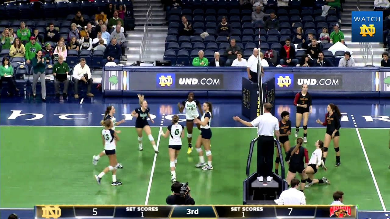 Irish 3, Terrapins 1 - Notre Dame Volleyball