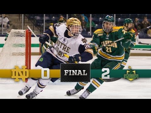 Notre Dame Hockey Highlights vs Clarkson