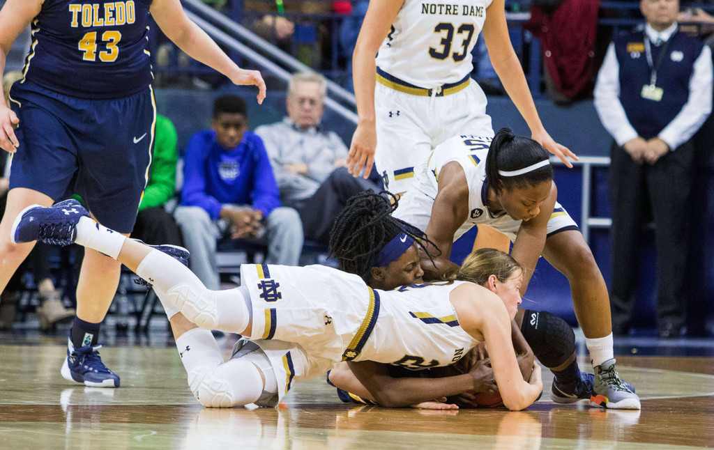 No. 3 Notre Dame 74, Toledo 39