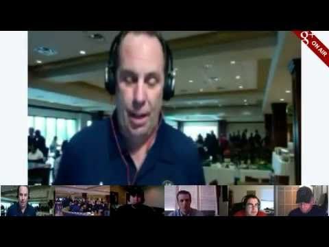 Coach Brey talks with the Google+ Hangout
