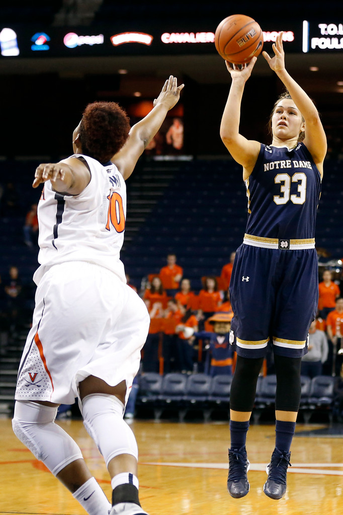 No. 3 Notre Dame 74, Virginia 46