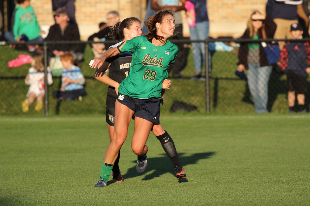 #22 Notre Dame vs #20 Wake Forest on September 29th 2017, at Alumni Stadium