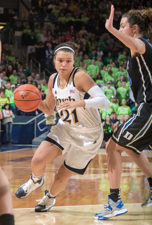 Senior guard/tri-captain Kayla McBride earned first-team all-conference accolades for the second consecutive season, and was one of a league-high three Notre Dame players to earn All-ACC honors, the conference office announced Tuesday.