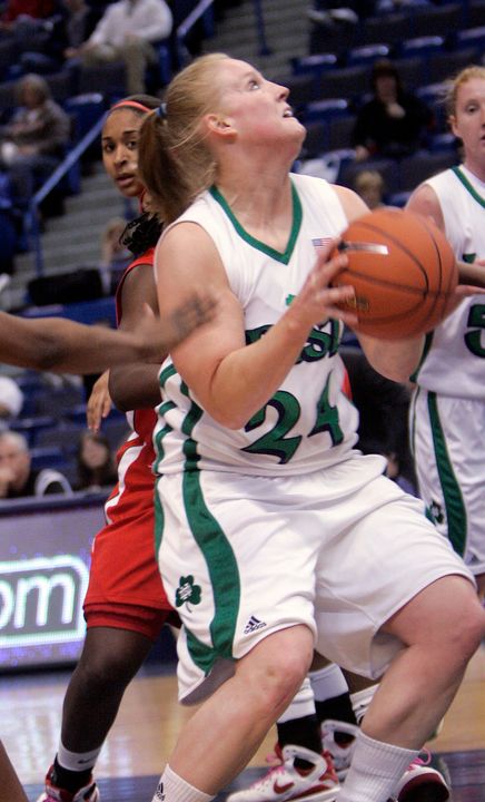 Fifth-year senior guard Lindsay Schrader made her college debut in a 2005 exhibition win over Indianapolis, and now will begin her final season at Notre Dame by leading the fourth-ranked Irish against those same Greyhounds Tuesday night in another exhibition at the newly-remodeled Purcell Pavilion.