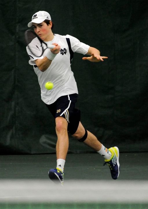 Junior Eric Schnurrenberger is into the quarterfinals in both the singles and doubles draws at the USTA/ITA Midwest Regional Championships.