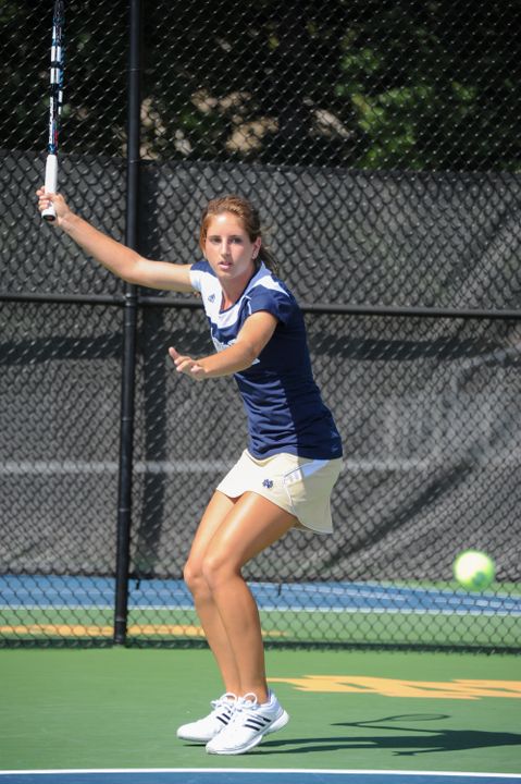 Junior Jennifer Kellner won all three of her matches (singles and doubles combined) during the opening weekend of the 2013 season