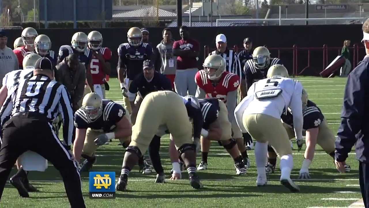 Notre Dame Football - 2012 Spring Practice - BONUS Three-on-Three Drill