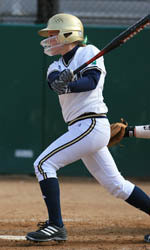 Irish Drops A Pair To Louisville, 8-2, 5-0 Notre Dame's softball team fell twice to conference rival Louisville on April 21.