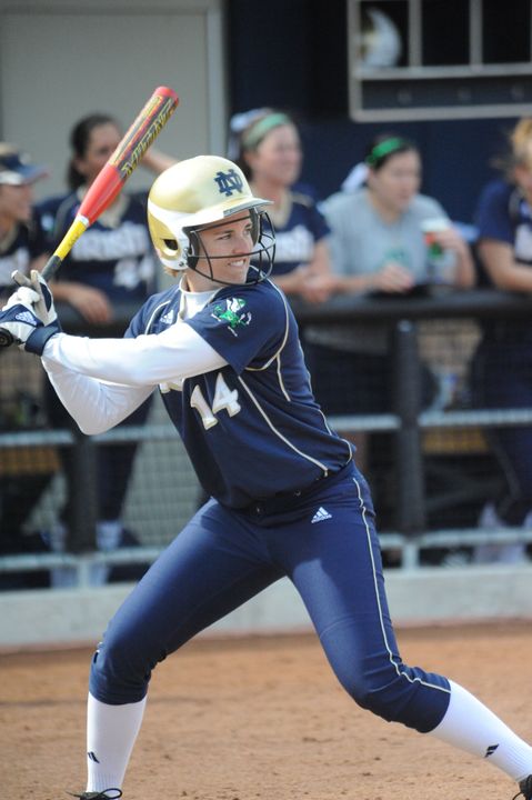 Senior Beth Northway has carried a hot bat for the Irish over the past few weeks.