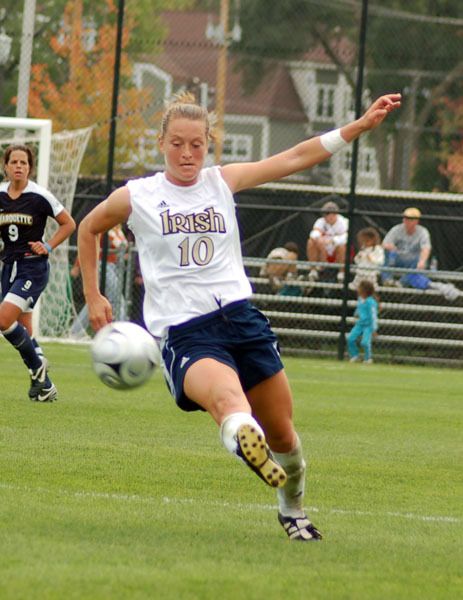 Women's soccer forward/midfielder Brittany Bock ('09) was one of five Notre Dame student-athletes to earn the 2008-09 BIG EAST Conference Scholar-Athlete Sport Excellence Award in their respective sport, the conference office announced Monday.