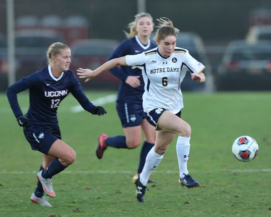 Senior forward Anna Maria Gilbertson led all players with seven shots, including three on goal.