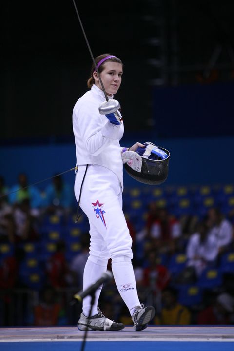 Courtney Hurley earned the silver medal in women's epee at the North American Cup