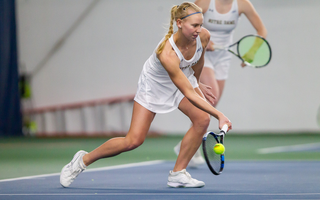 Cameron Corse during the ACC match between University of Notre Dame vs. University of Louisville at Eck Center on March 8, 2019 in South Bend, Indiana.