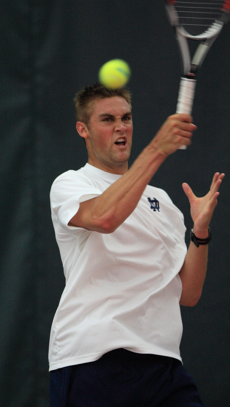 Irish Fall To Michigan, 4-1, In NCAA First Round Brett Helgeson won his match at first singles.